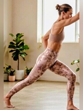 Lululemon Align High-Rise Pant 25"Shine Diamond Dye Misty Shell Cacao Size 8 NWT